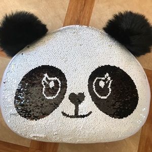 Justice flip sequence panda pillow